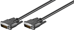 Goobay DVI-D Full HD Dual Link kábel, poniklovaný, 0,5 m, čierny - DVI-D (M) > DVI-D (M); 93295