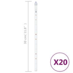 Vidaxl Svetlá meteor 20 ks 30 cm farebné 480 LED vnútorné vonkajšie