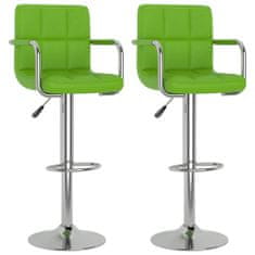 Vidaxl Barové stoličky 2 ks zelené umelá koža