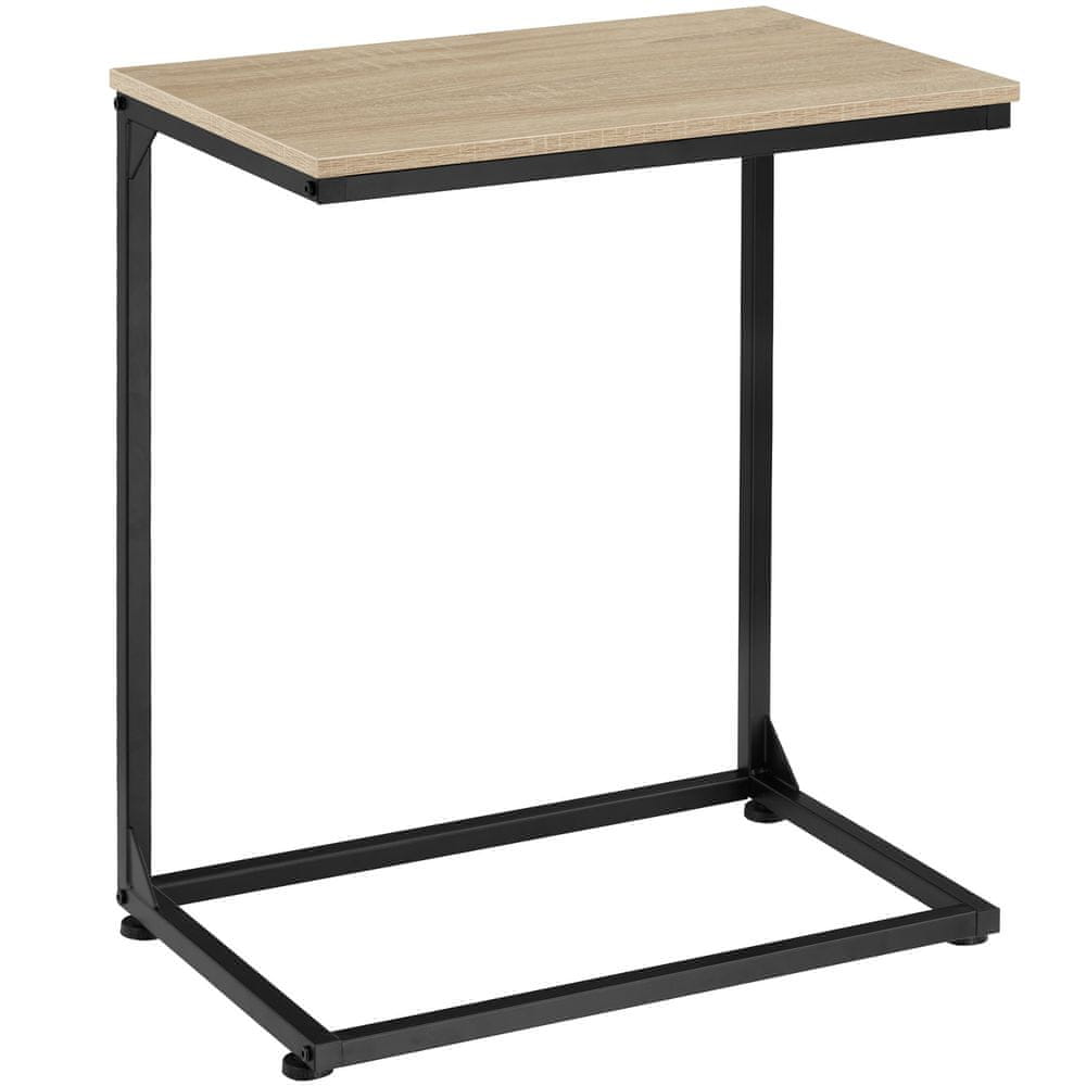 tectake Odkladací stolík Cardiff 55,5x35x67cm - Industrial svetlé drevo, dub Sonoma