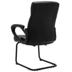 Vidaxl Kancelárska stolička, perová kostra, čierna, umelá koža