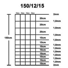 Vidaxl Záhradný plot, pozinkovaná oceľ 50 m, 150 cm