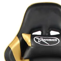Petromila vidaXL Otočná herná stolička zlatá PVC