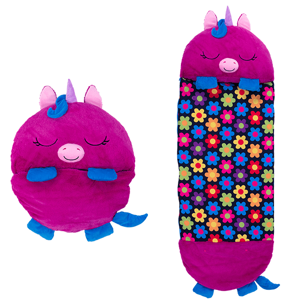 Happy Nappers Spacáčik Fialový jednorožec Fiona 135 cm