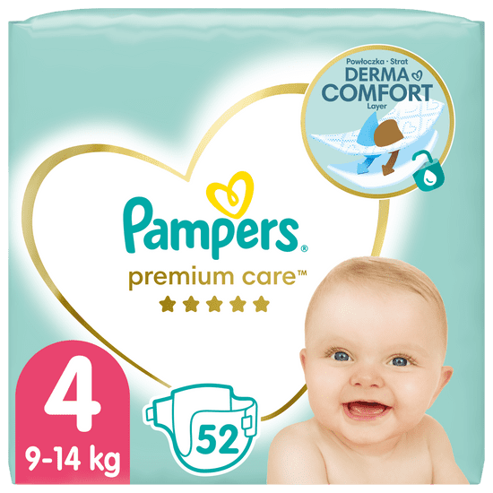 Pampers Plienky Premium Care 4 Value Pack (9-14 kg) 52 ks