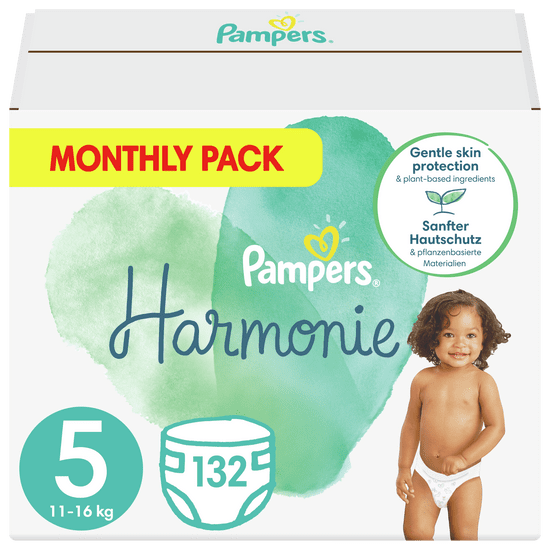 Pampers Harmonie Veľkosť 5, 132 Plienky, 11kg-16kg