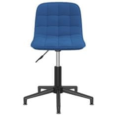 Vidaxl Otočné stoličky, 2 ks, modré, čalúnené zamatom