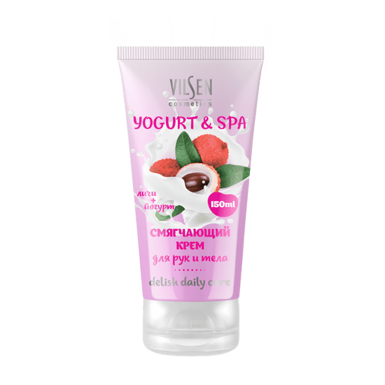 Vilsen YOGURT & SPA Zjemňujúci krém na ruky a telo zjemňujúci "litchi + jogurt" 150ml