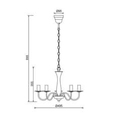 ACA ACA Lighting Elegant závesné svietidlo DLA12015PW