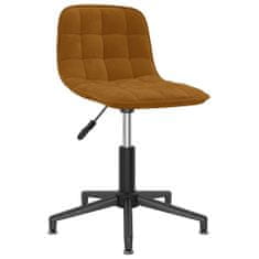 Vidaxl Otočné stoličky, 2 ks, hnedé, čalúnené zamatom