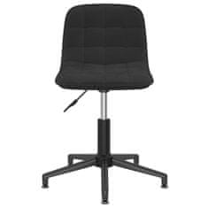 Vidaxl Otočná kancelárska stolička, čierna, čalúnená zamatom