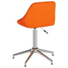 Vidaxl Otočná kancelárska stolička, oranžová, umelá koža