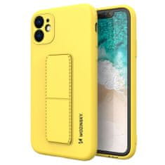 shumee Silikónový obal so stojanom pre iPhone 12 Pro Max Kickstand Case, žltý