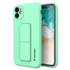 WOZINSKY WWOZINSKY KICKSTAND CASE SILIKÓNOVÉ PUZDRO SO STOJANOM PRE IPHONE 11 PRO MAX MINT