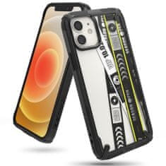 shumee Pancierové puzdro s rámom na iPhone 12 mini Fusion X Design Band band, čierne