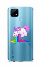 TopQ Kryt Realme C21 silikón Rainbow Splash 66846