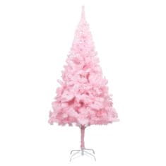 Vidaxl Umelý vianočný stromček s podstavcom ružový 240 cm PVC