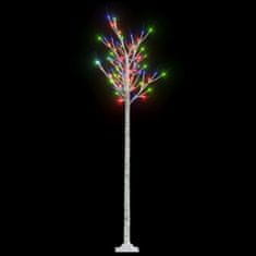 Vidaxl Vianočný stromček 200 LED 2,2 m farbný vŕba vnútorný vonkajší