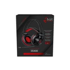 MediaRange Gaming Series drôtový 5.1 surround sound hráčsky-headset s ovládaním hlasitosti a červeným podsvietením; MRGS300