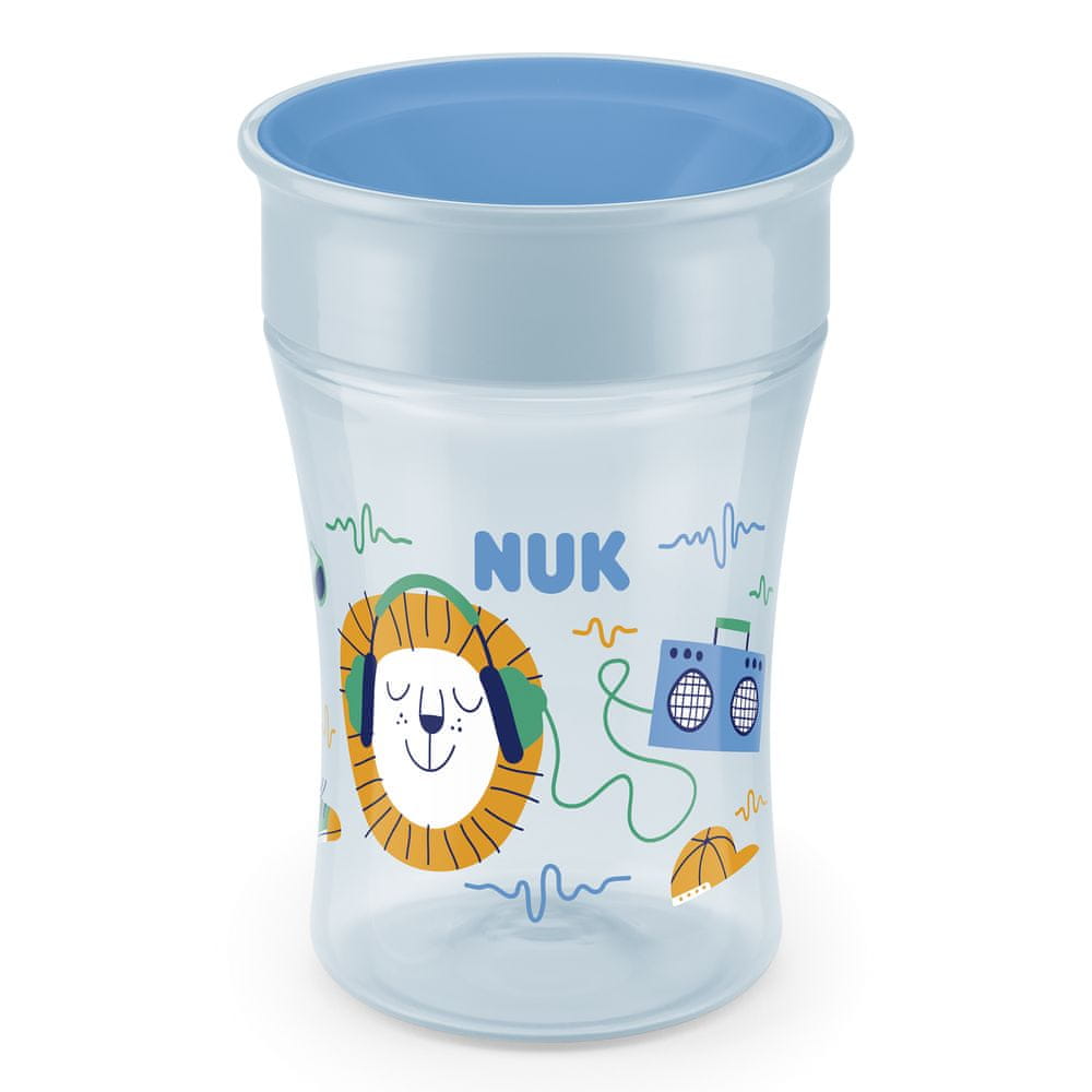 Nuk hrnček Magic Cup s viečkom 230 ml modrý