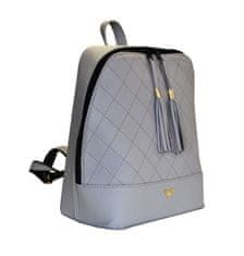 VegaLM Dámsky kožený ruksak z prírodnej kože v šedej farbe