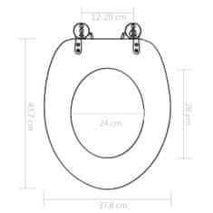 Vidaxl WC sedadlá s pomalým sklápaním 2 ks, MDF, motív New Yorku