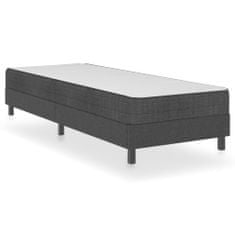 Vidaxl Posteľ boxspring tmavošedá látková 90x200 cm