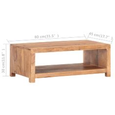 Vidaxl Konferenčný stolík 80x45x30 cm masívne sheeshamové drevo