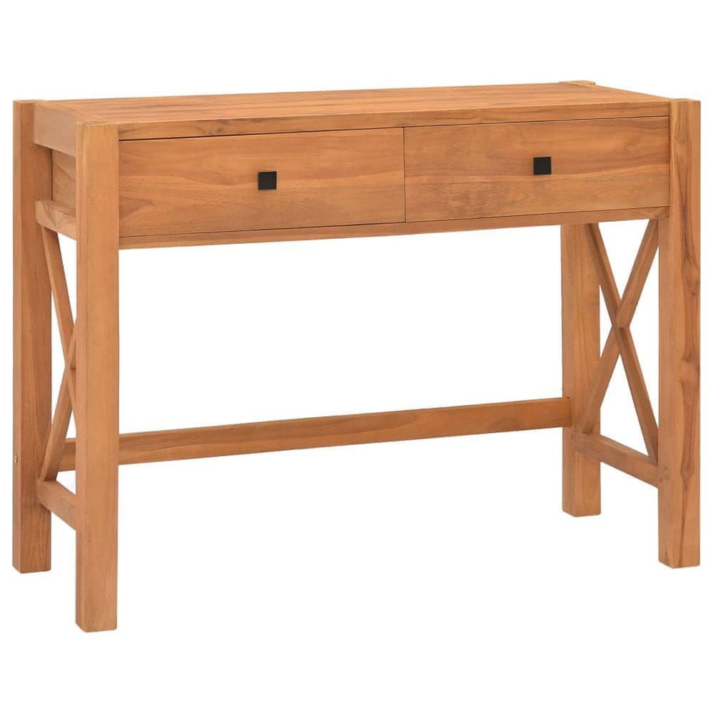 Petromila vidaXL Písací stôl s 2 zásuvkami 100x40x75 cm, tíkové drevo