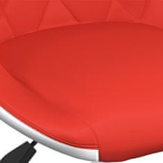 Vidaxl Jedálenská stolička červeno-biela umelá koža
