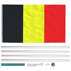 Vidaxl Belgická vlajka a stĺp 6,2 m hliníkový