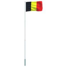 Vidaxl Belgická vlajka a stĺp 4 m hliníkový