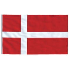 Vidaxl Dánska vlajka a stĺp 6,2 m hliníkový