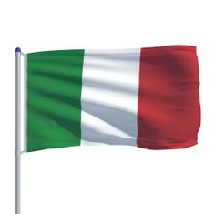 Vidaxl Talianska vlajka a stĺp 6 m hliníkový