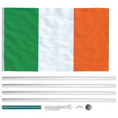 Vidaxl Írska vlajka a stĺp 6,2 m hliníkový