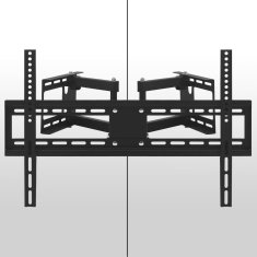 Vidaxl Otočný rohový nástenný TV držiak 23"-65"