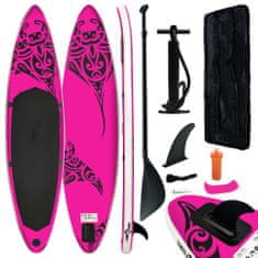 Vidaxl Nafukovací Stand Up Paddleboard 305x76x15 cm ružový