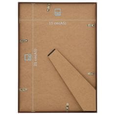 Vidaxl Fotorámiky na stenu alebo stôl 5 ks bronzové 15x21 cm MDF