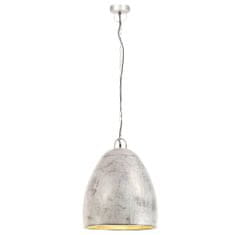 Petromila vidaXL Industriálna závesná lampa 25 W strieborná 42 cm okrúhla E27