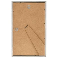 Vidaxl Fotorámiky na stenu alebo stôl 5 ks strieborné 13x18 cm MDF