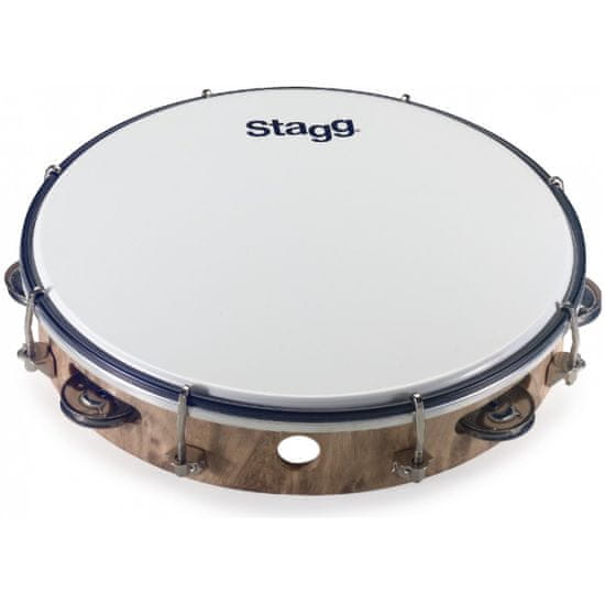 Stagg TAB-110P / WD, laditelná tamburína s blanou, 10"