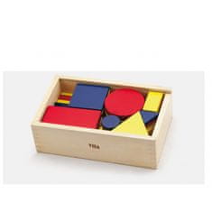 Viga Toys Dienesa Geometrické figúrky Drevené bloky Montessori