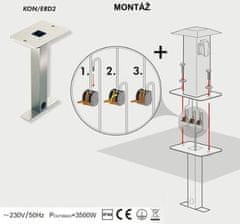 sapro Hliníkový záhradný stĺpik, 2 zásuvky 230V/50HZ, IP44, 29,5cm