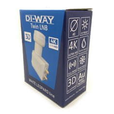 DI-WAY LNB TWIN 0,1 dB, WHITE LEOPARD LINE