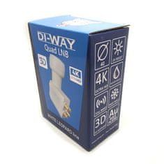 DI-WAY LNB QUAD 0,1 dB, WHITE LEOPARD LINE