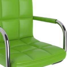 Vidaxl Jedálenská stolička zelená umelá koža