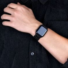 4wrist Oceľový remienok na Apple Watch – Čierny 42/44/45/49 mm