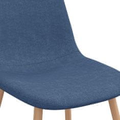 Vidaxl Jedálenské stoličky 2 ks modré látkové