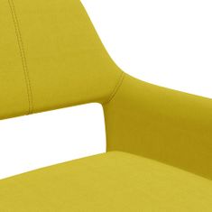 Vidaxl Jedálenské stoličky 4 ks, žlté, látka