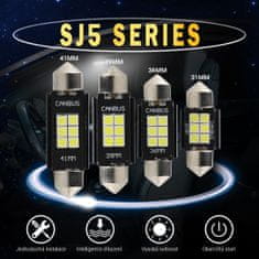 SEFIS LED žiarovka sufit 41mm 12V C5W 6SMD CANBUS biela